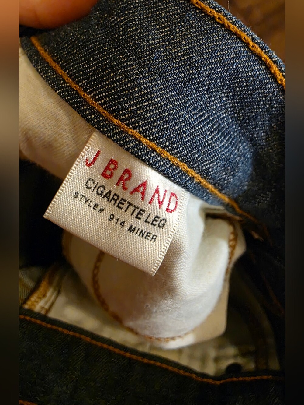 JBRAND Dark Wash Low Rise Cigarette Jean 914 In Miner 29W 31L - Picture 8 of 8